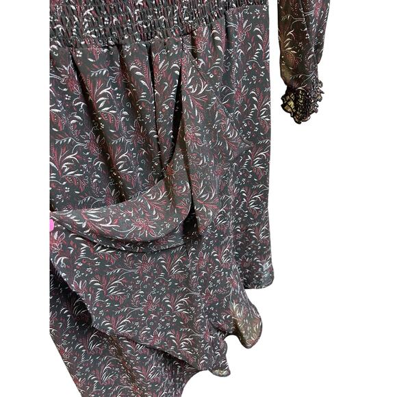 1. State  Floral Asymmetrical Hem Polished Nomad Color Dress Size large NWT - Picture 7 of 15